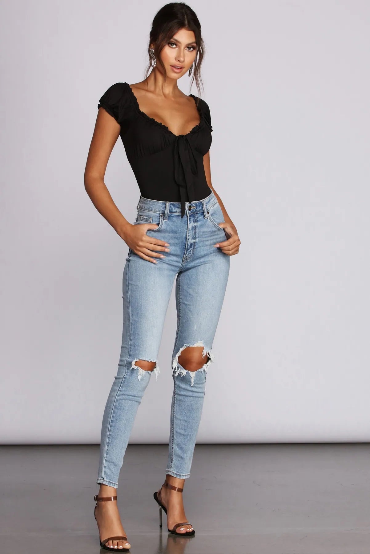 Tie-Front Runner Bodysuit