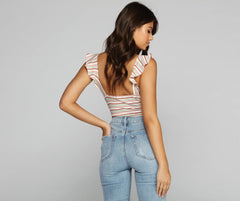 Between The Lines Striped Bodysuit