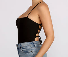 Looking Good Lace Up Bodysuit