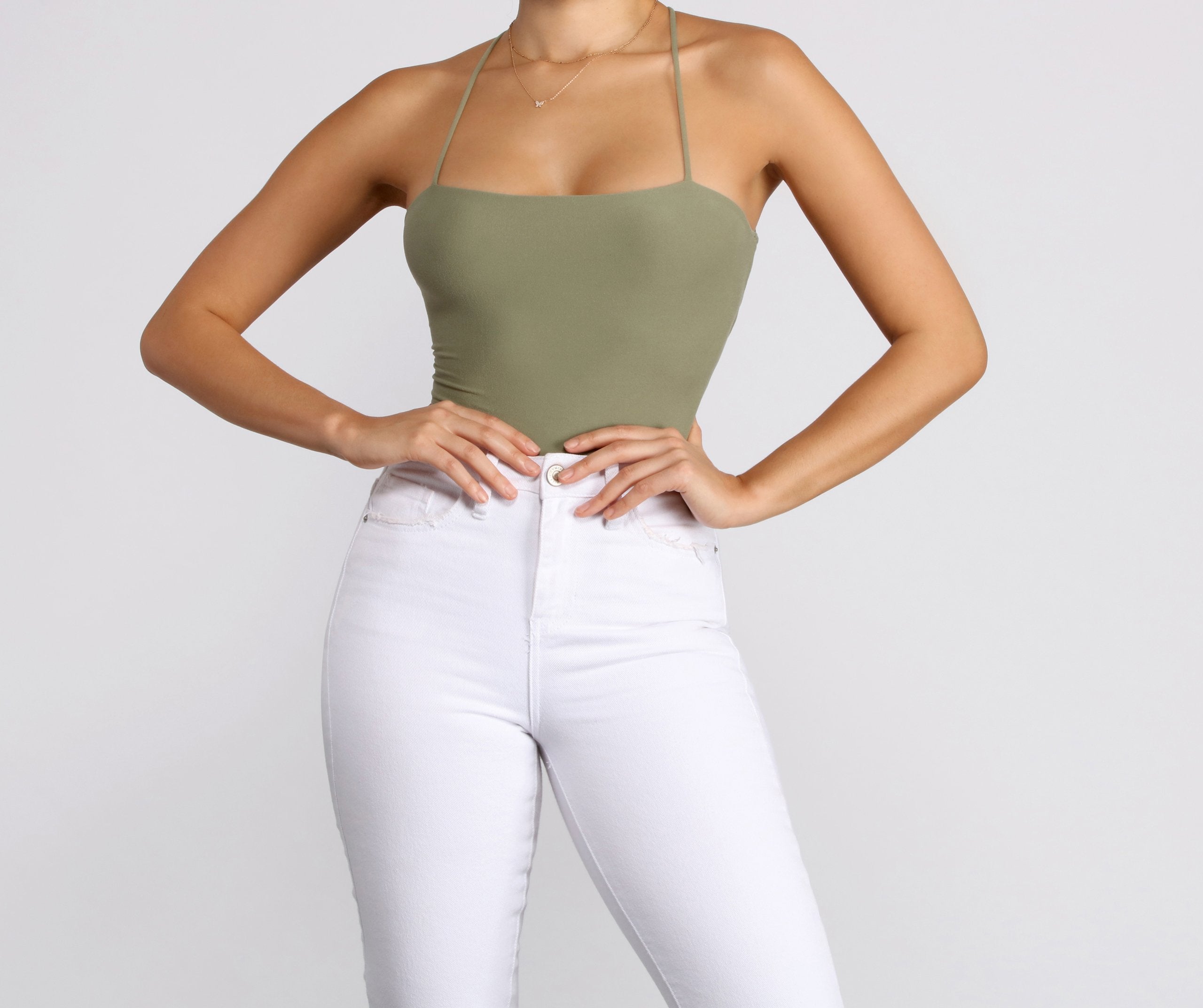 Looking Good Lace Up Bodysuit