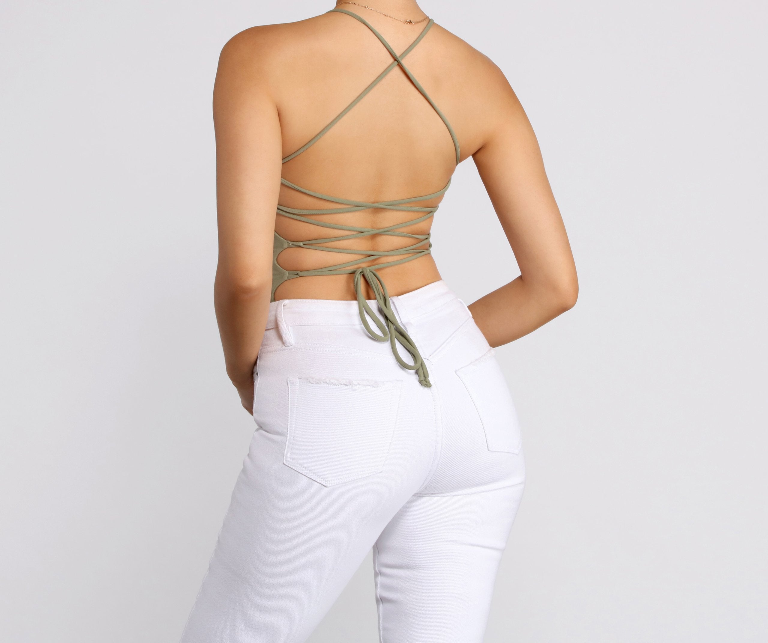 Looking Good Lace Up Bodysuit