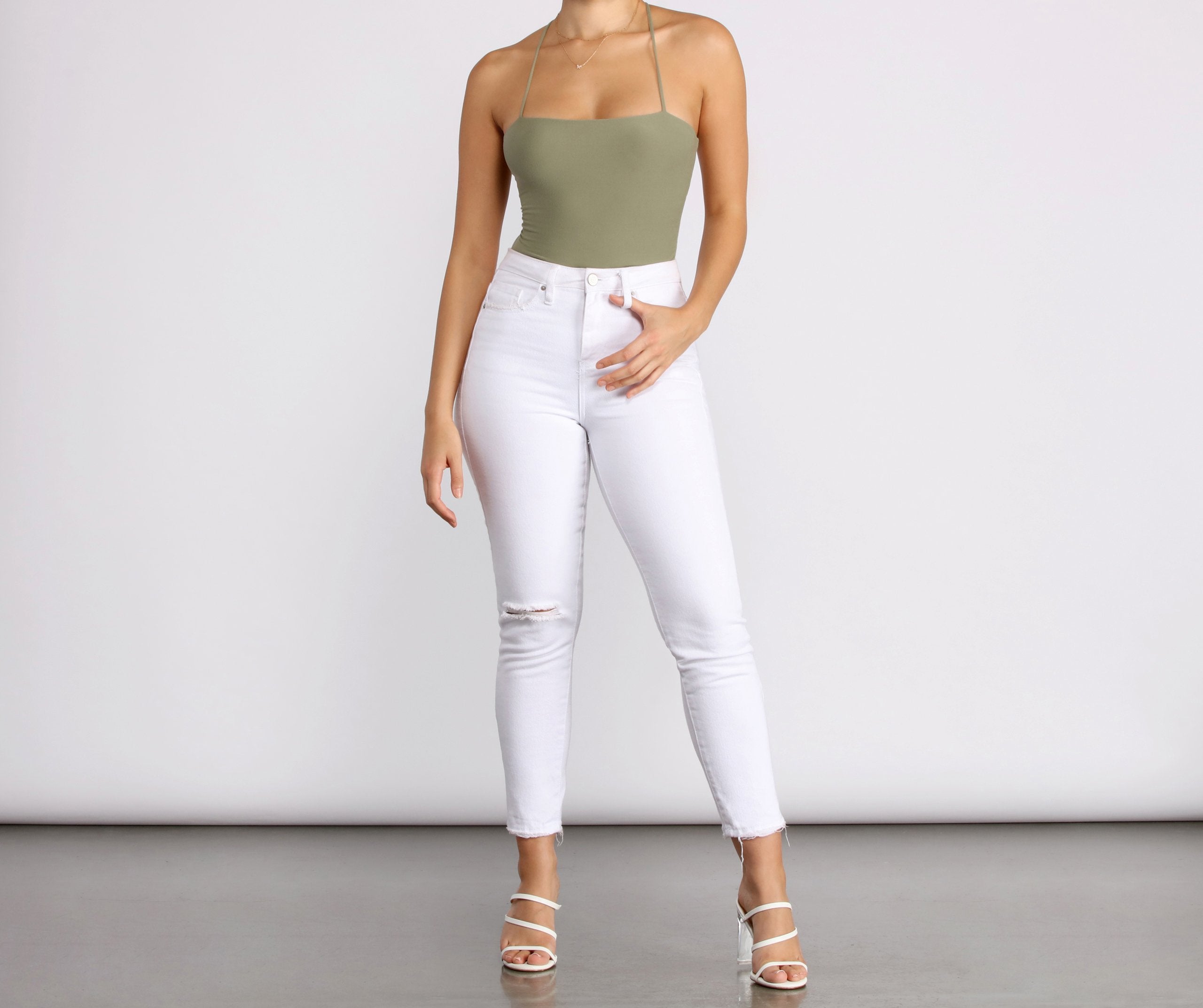 Looking Good Lace Up Bodysuit