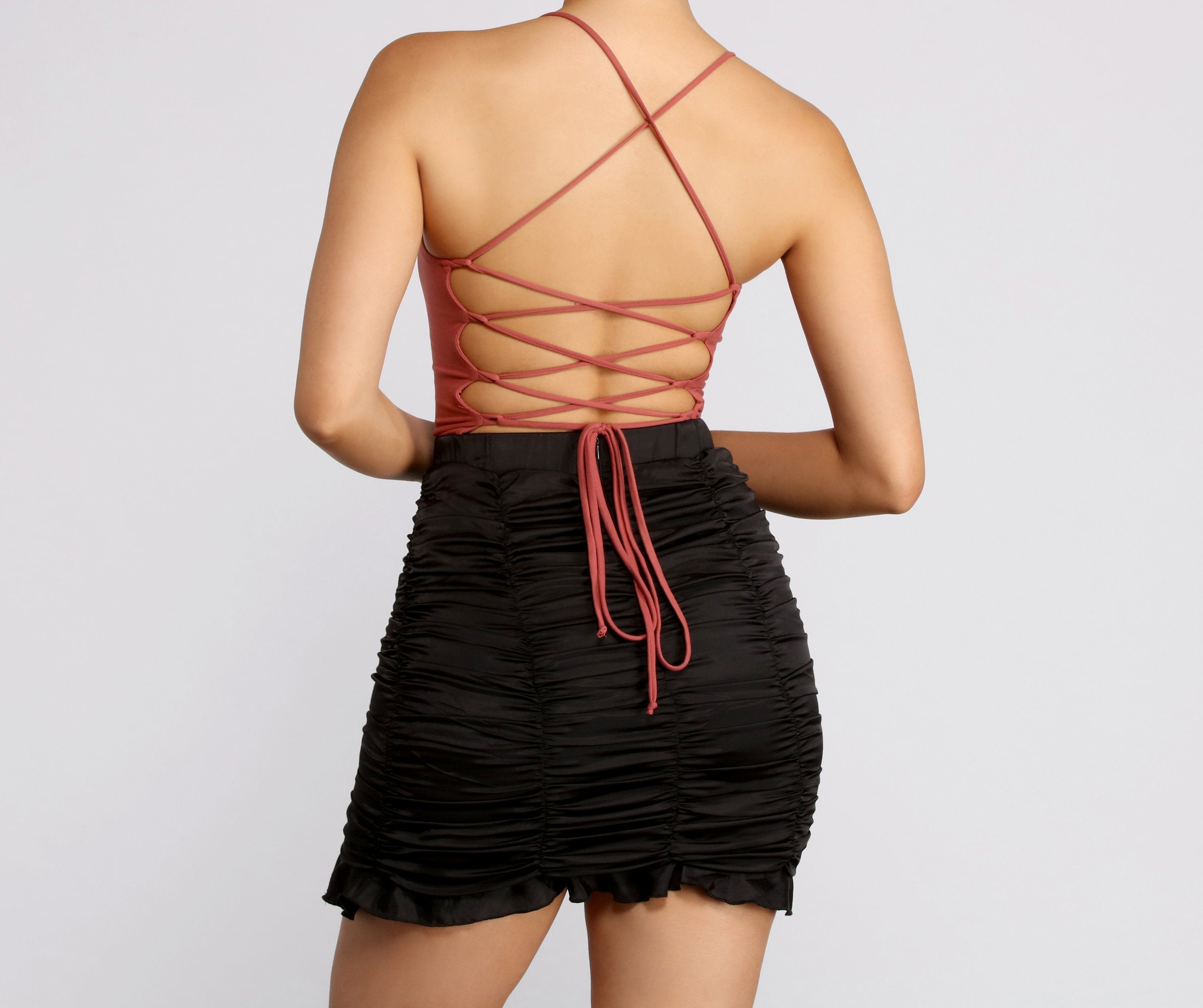 Looking Good Lace Up Bodysuit