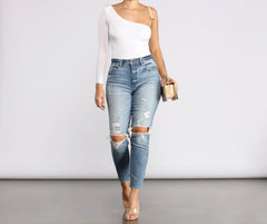 Chic Vibes One Shoulder Bodysuit