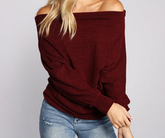 Strike A Pose Dolman Sleeve Knit Top