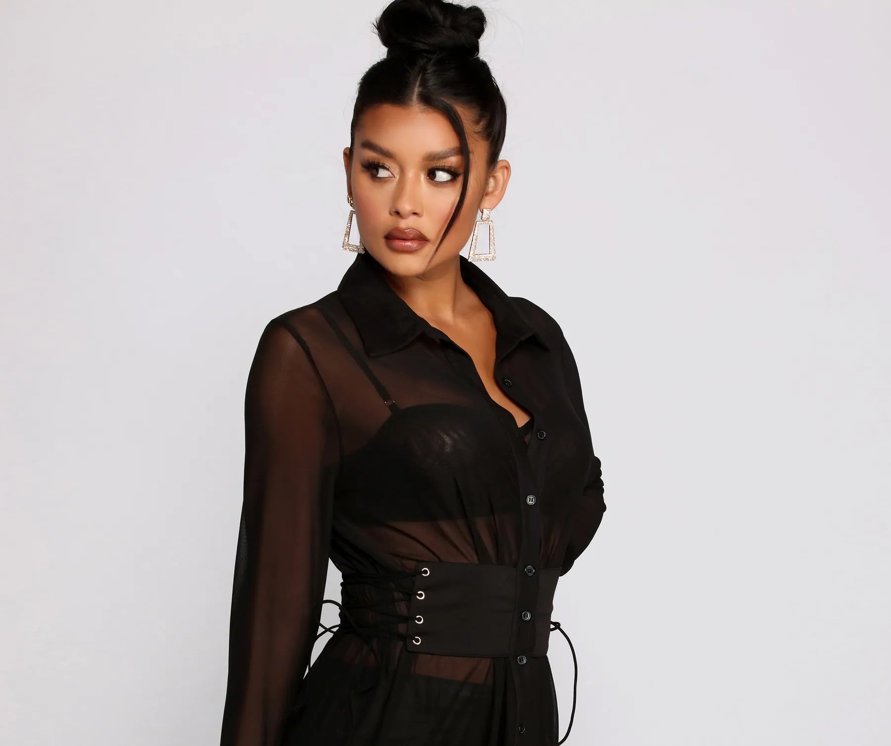 Chic And Sheer Mesh Tunic