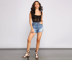 Boho Dreamer Lace Corset Crop Top