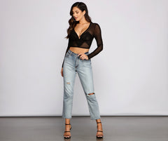 Simply Stunning Sheer Mesh Crop Top