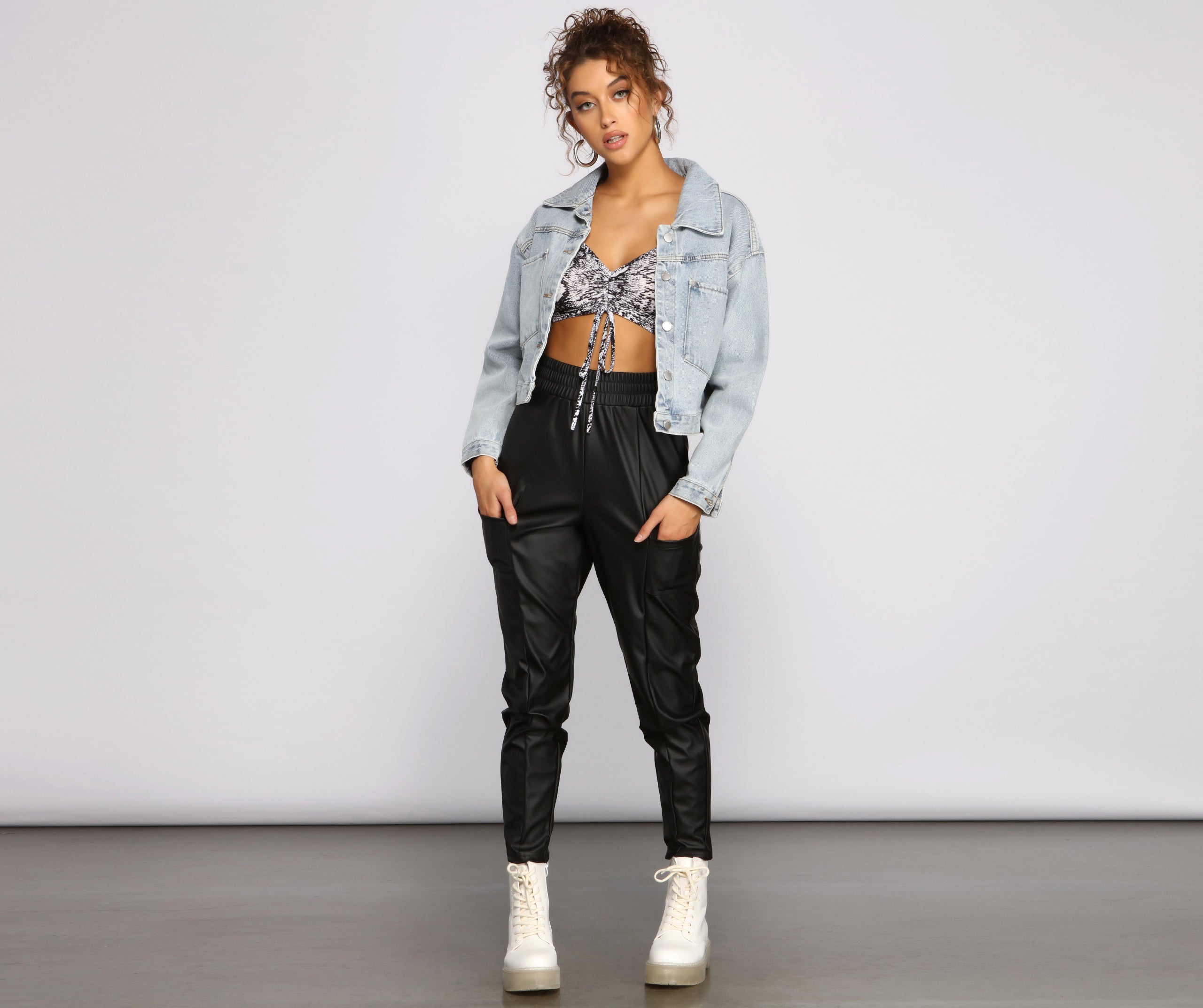 Sassy Stunner Snake Print Crop Top