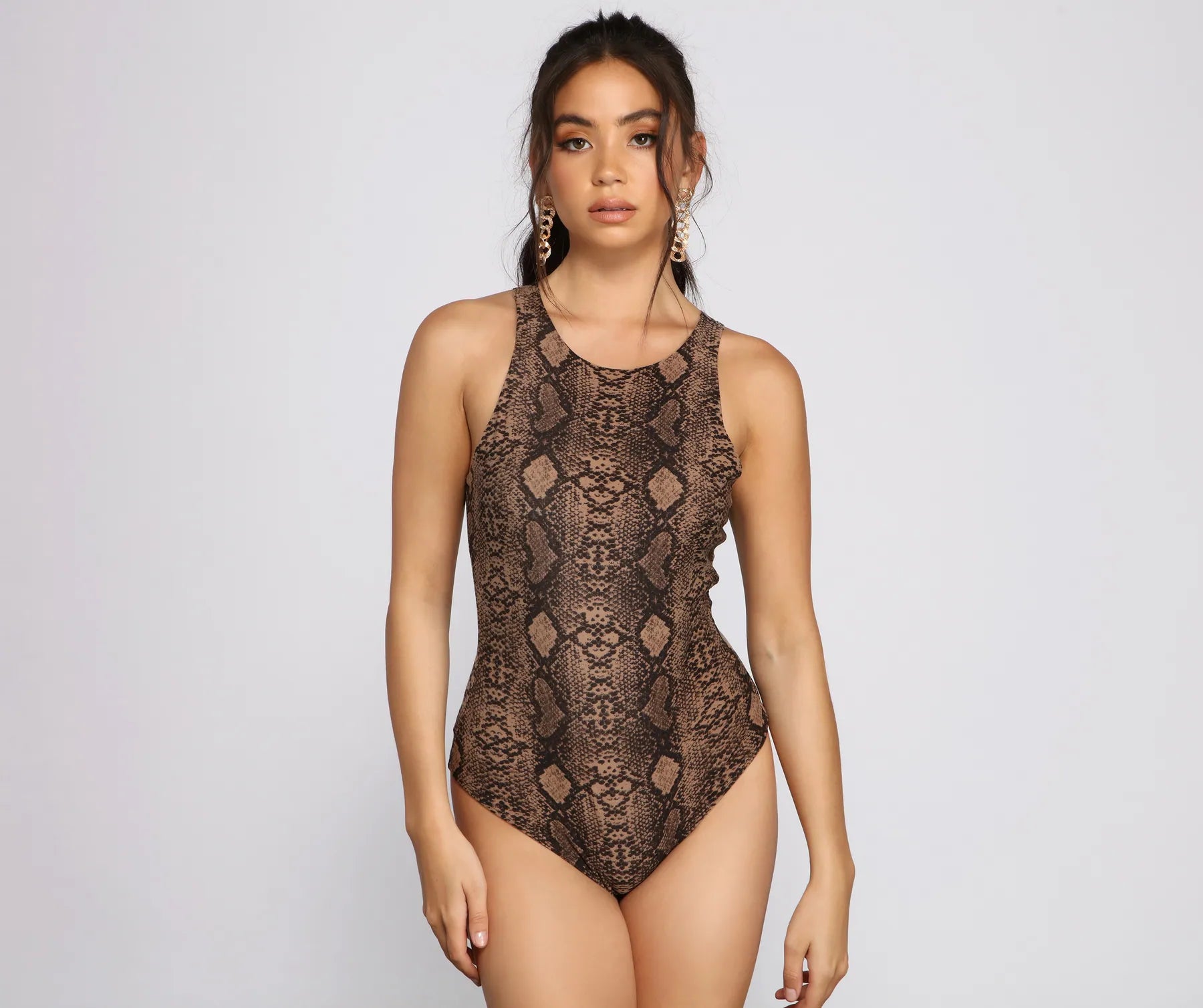 Sassy Style Snake Print Bodysuit