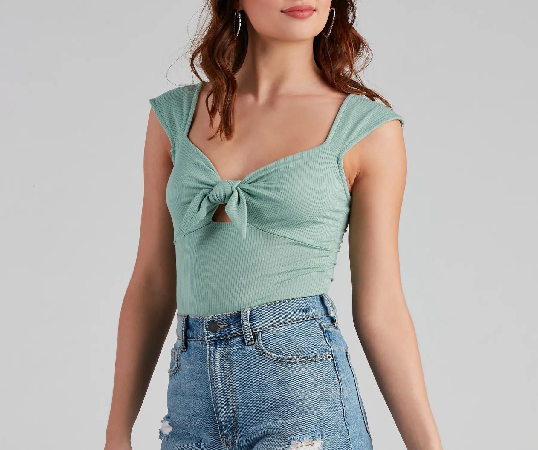 Sweet Vibes Tie-Front Bodysuit