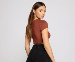 Basic Must-Have Knit Crop Top