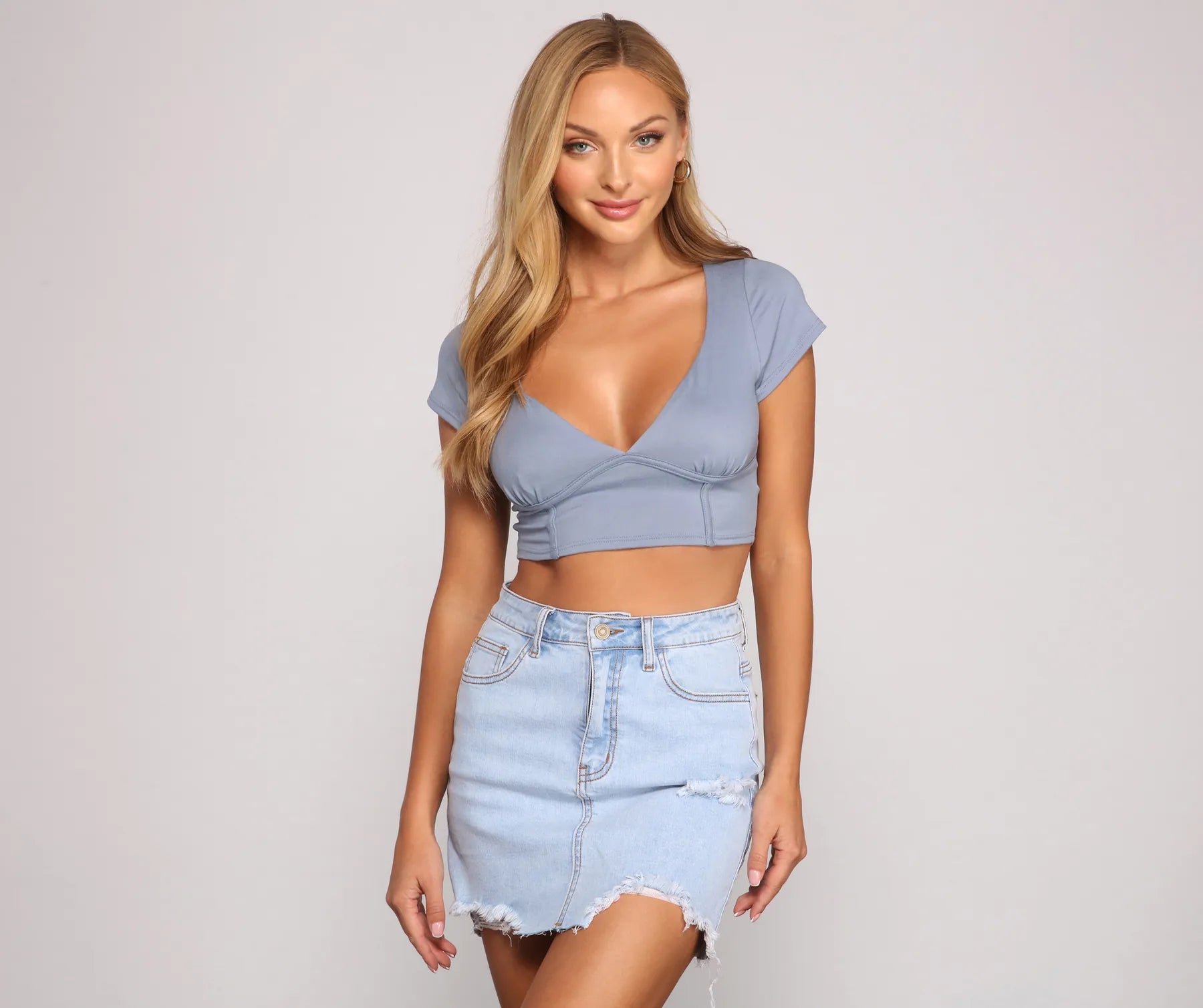 Keeping Knit Chic Ribbed Knit Crop Top