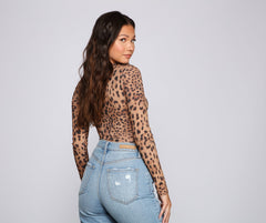 Bold Style Moment Leopard Print Bodysuit