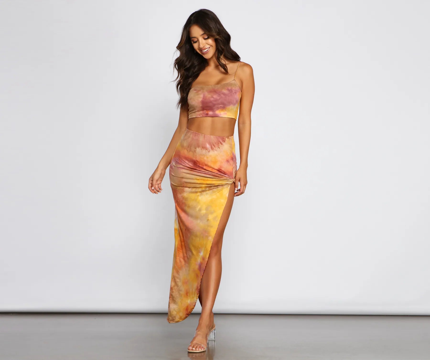 Golden Hour Tie-Dye Crop Top