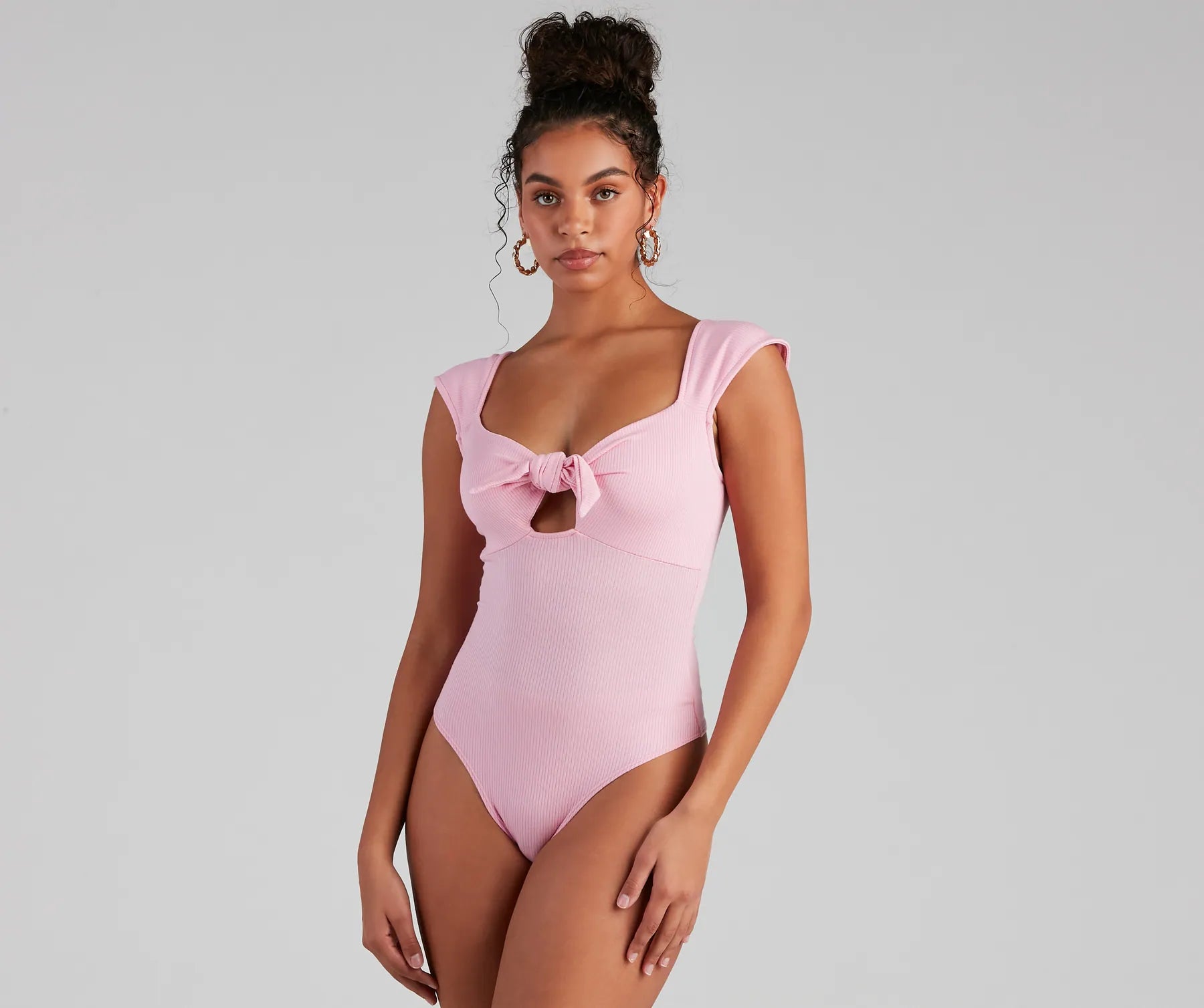 Sweet Vibes Tie-Front Bodysuit