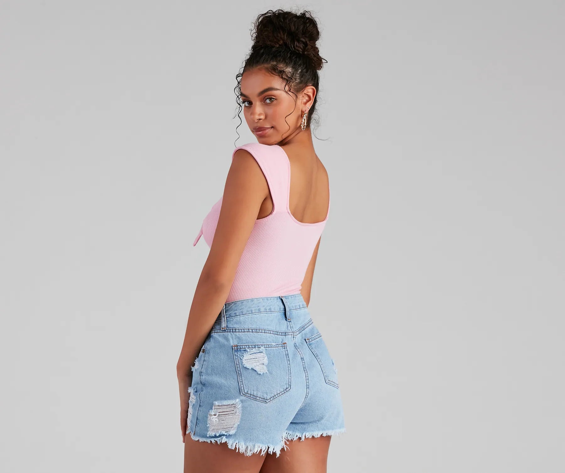 Sweet Vibes Tie-Front Bodysuit