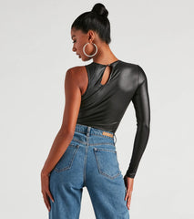 My Edgy Side One Shoulder Bodysuit