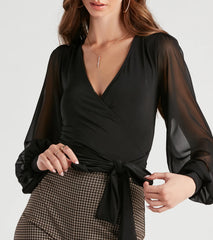 Time After Time Tie-Front Crop Top