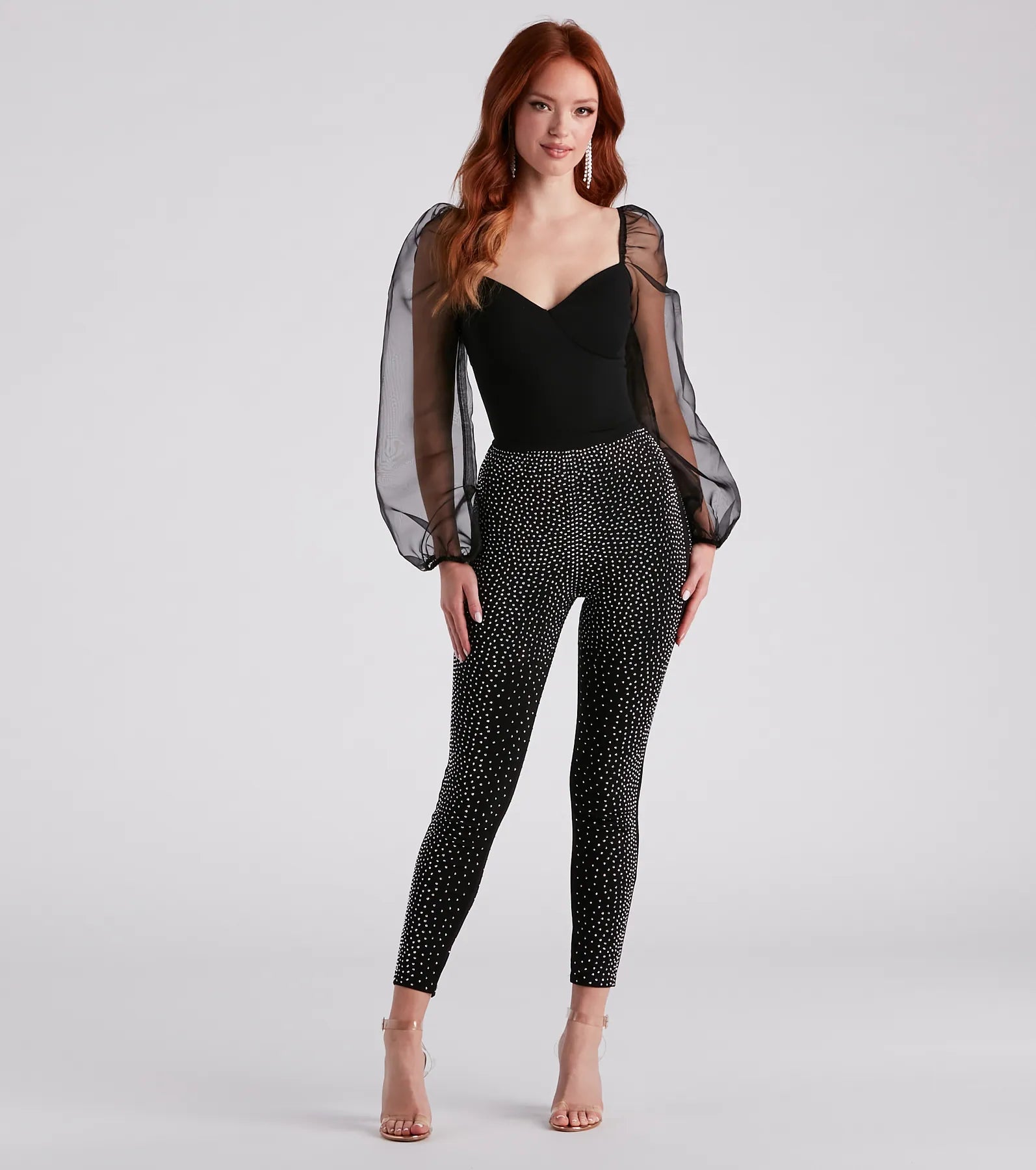 Whimsical Chic Sheer Sleeve Blouse