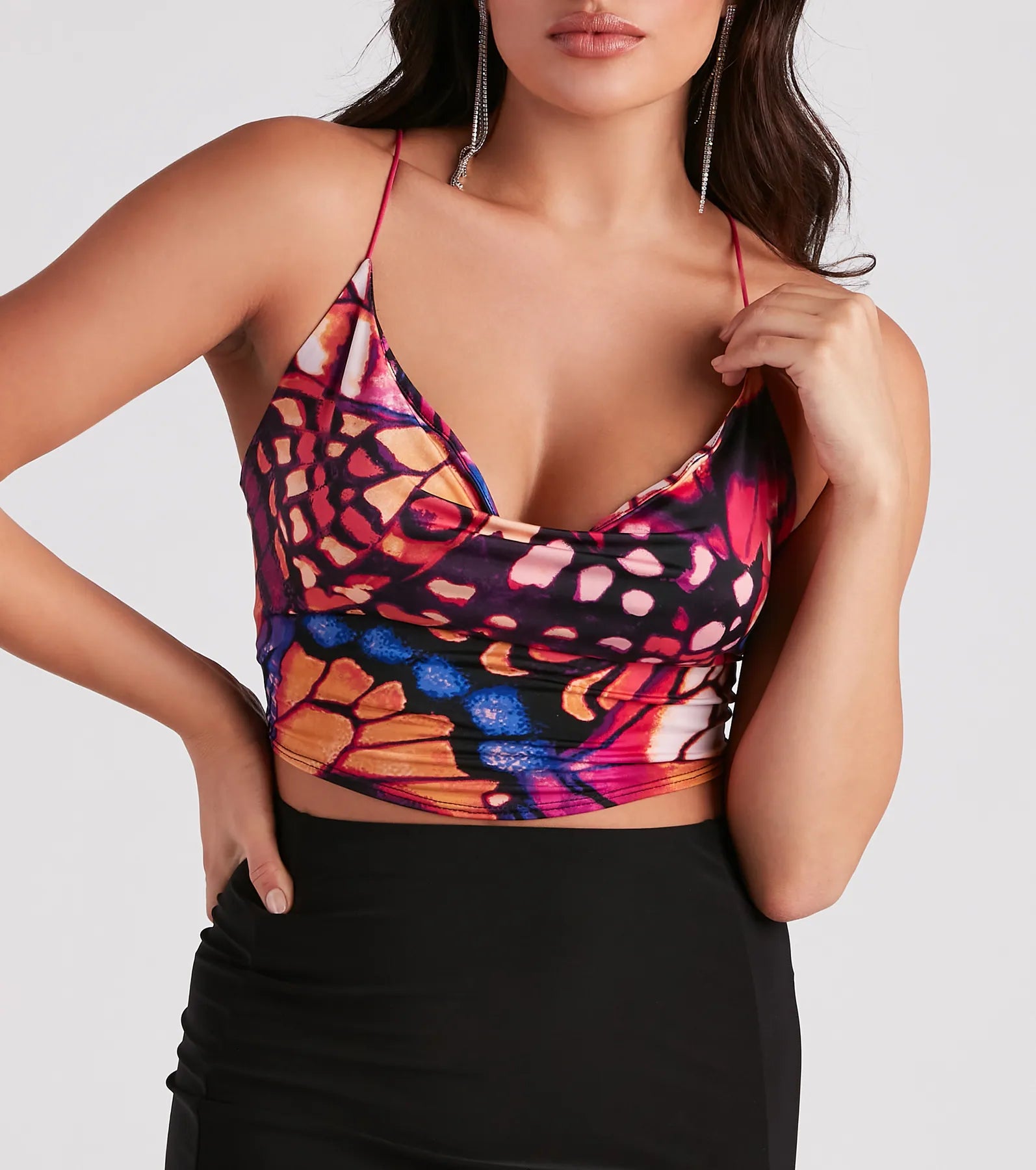 Butterfly Babe Printed Crop Top