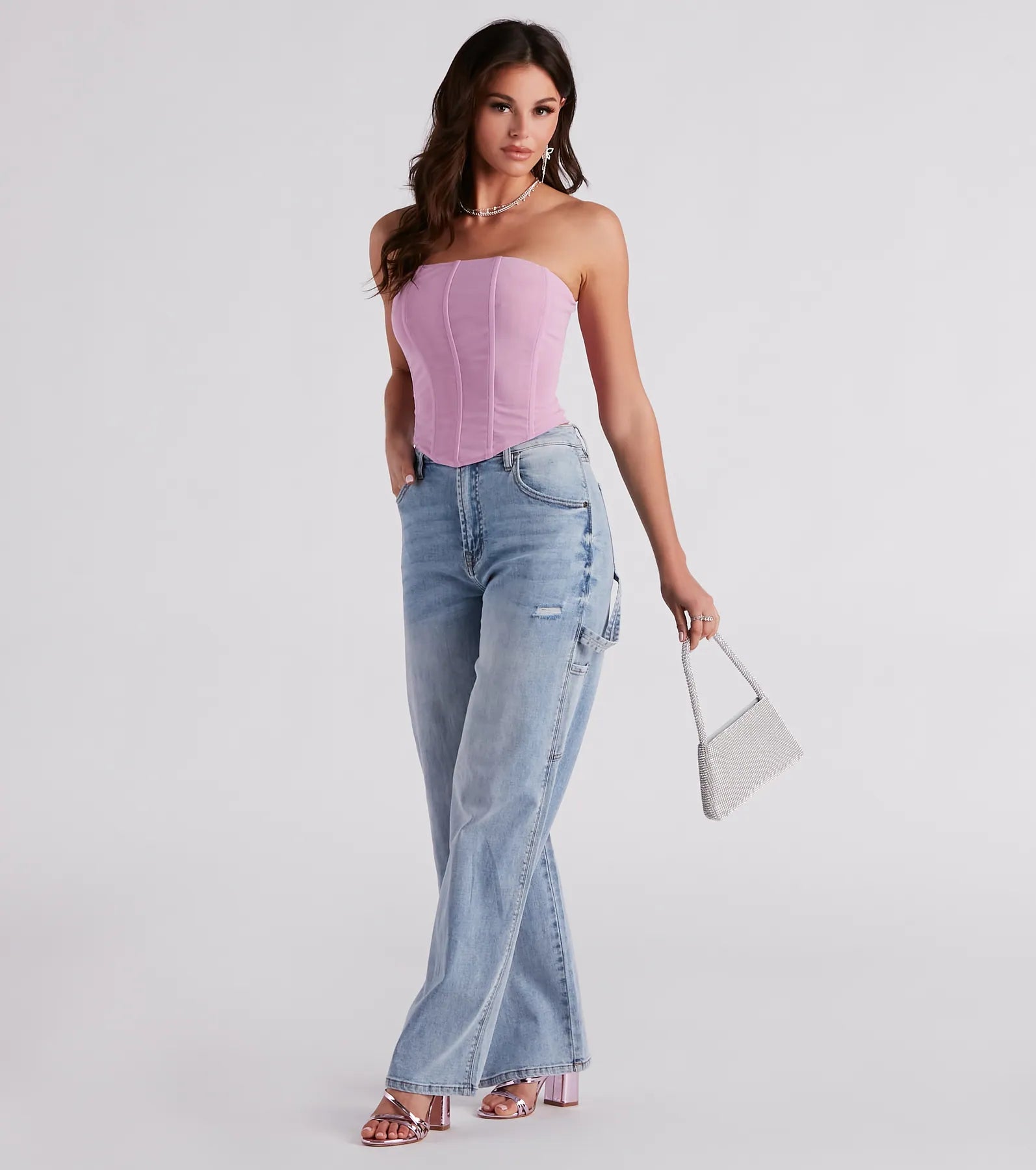 Hot Stuff Strapless Mesh Bustier