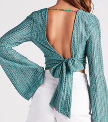 Festival Fun Crochet Tie-Back Crop Top