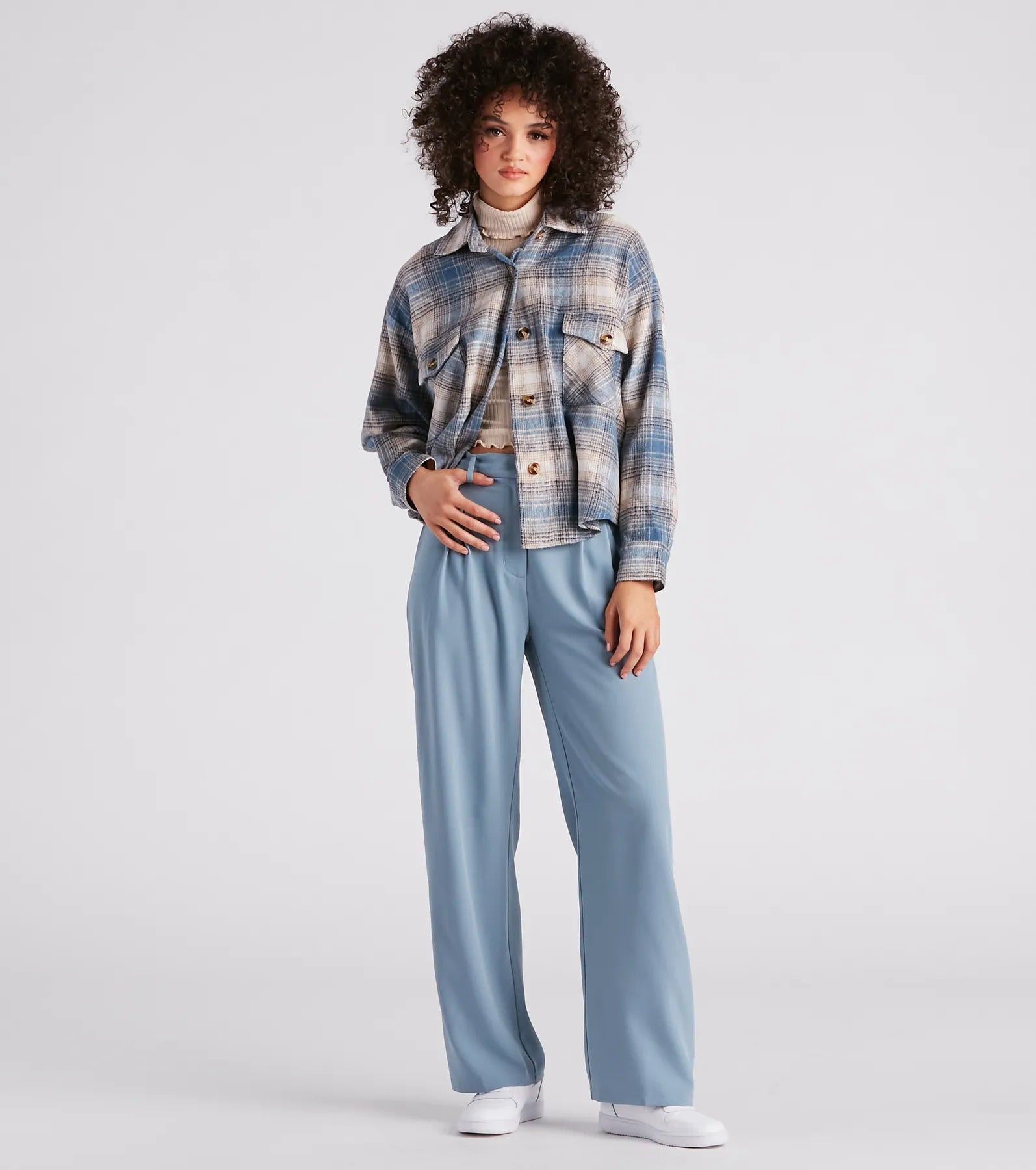 Sweet Day Turtleneck Knit Crop Top