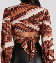 Desert Dreamer Swirl Print Crop Top