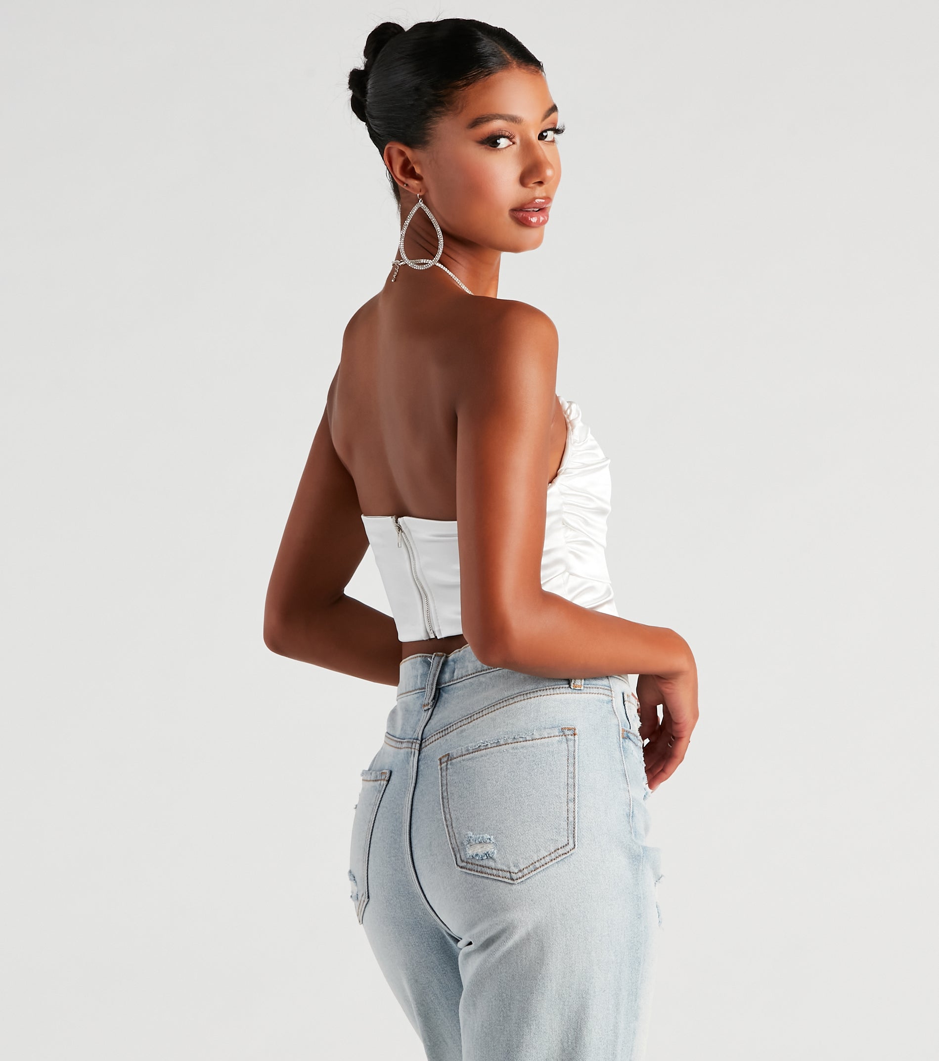 Oh-So-Sleek Satin Corset Top