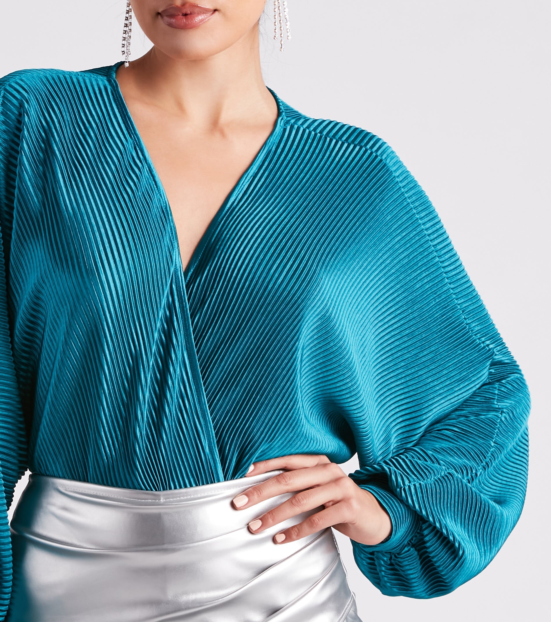 Flawless Sultry Surplice Bodysuit