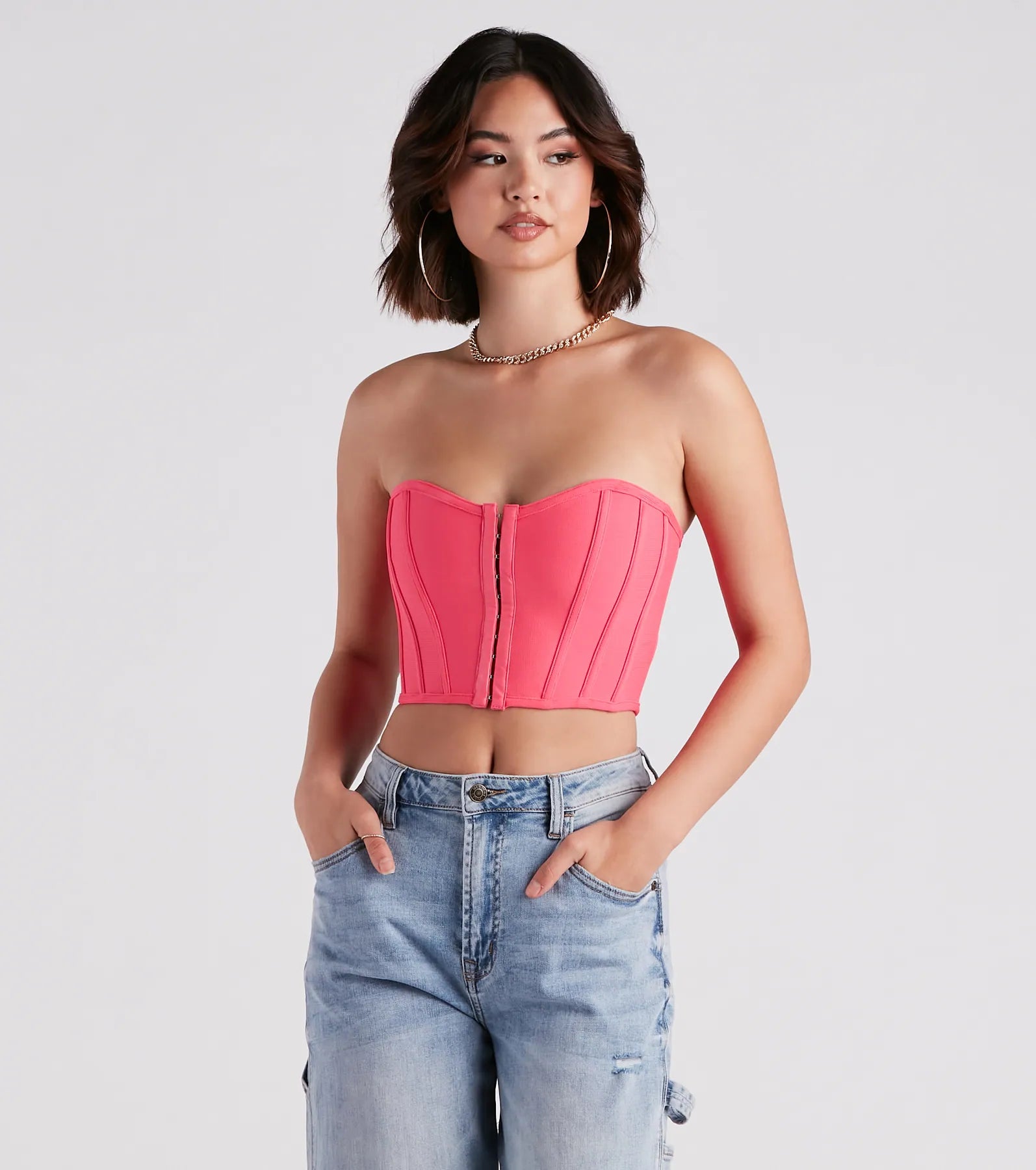 Flirt Alert Strapless Cropped Bustier