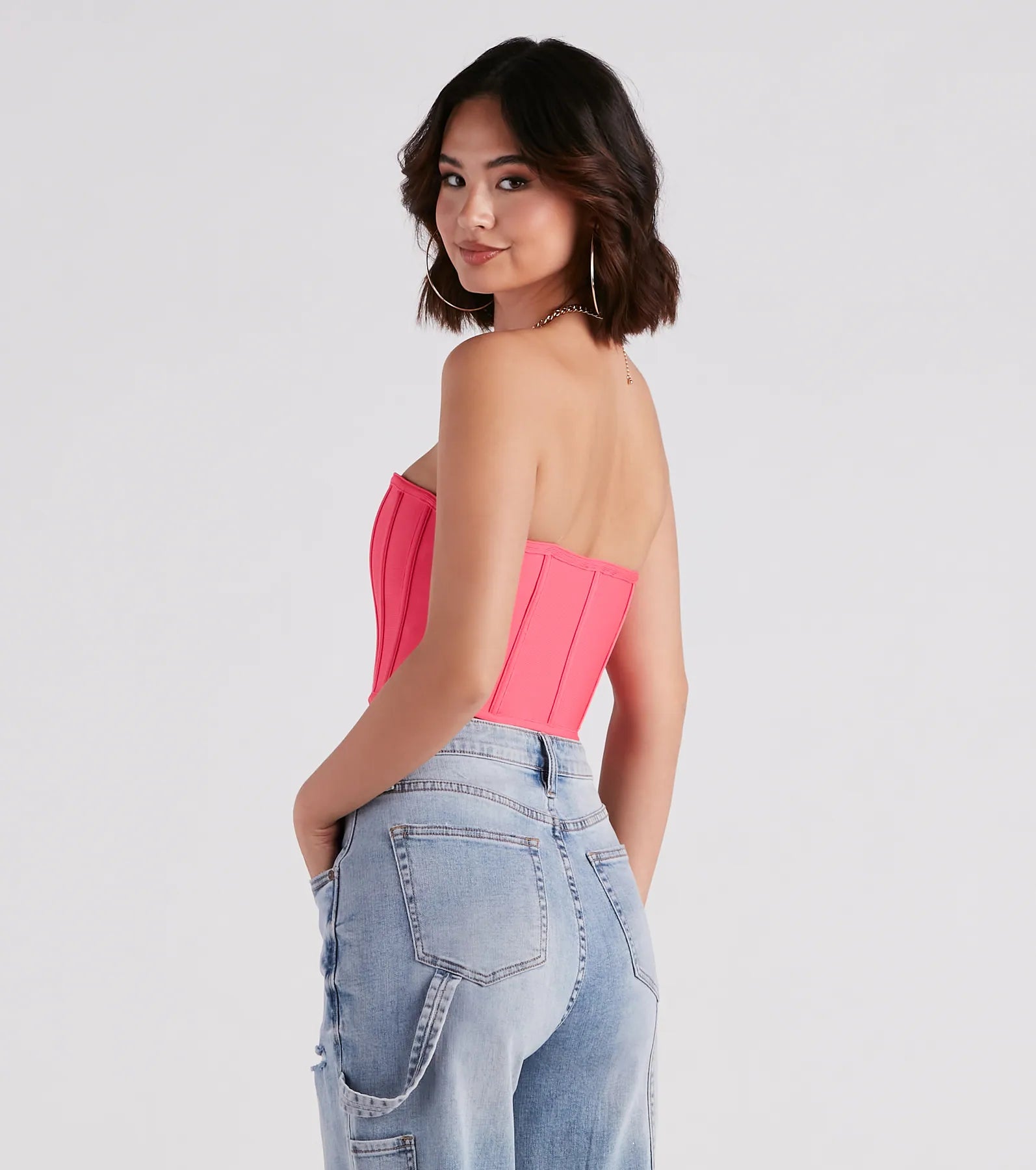 Flirt Alert Strapless Cropped Bustier