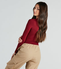 Cool-Girl Energy Cutout Long Sleeve Top