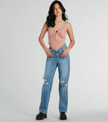 Effortlessly Cool Faux Suede Crop Top