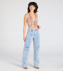 Flirt With Destiny Halter Corset Crop Top