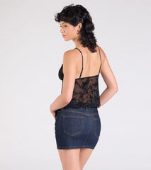 Sultry Element V-Neck Floral Velvet Crop Top