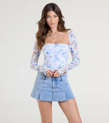 Sweetly Romantic Floral Lace Crop Top