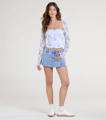 Sweetly Romantic Floral Lace Crop Top