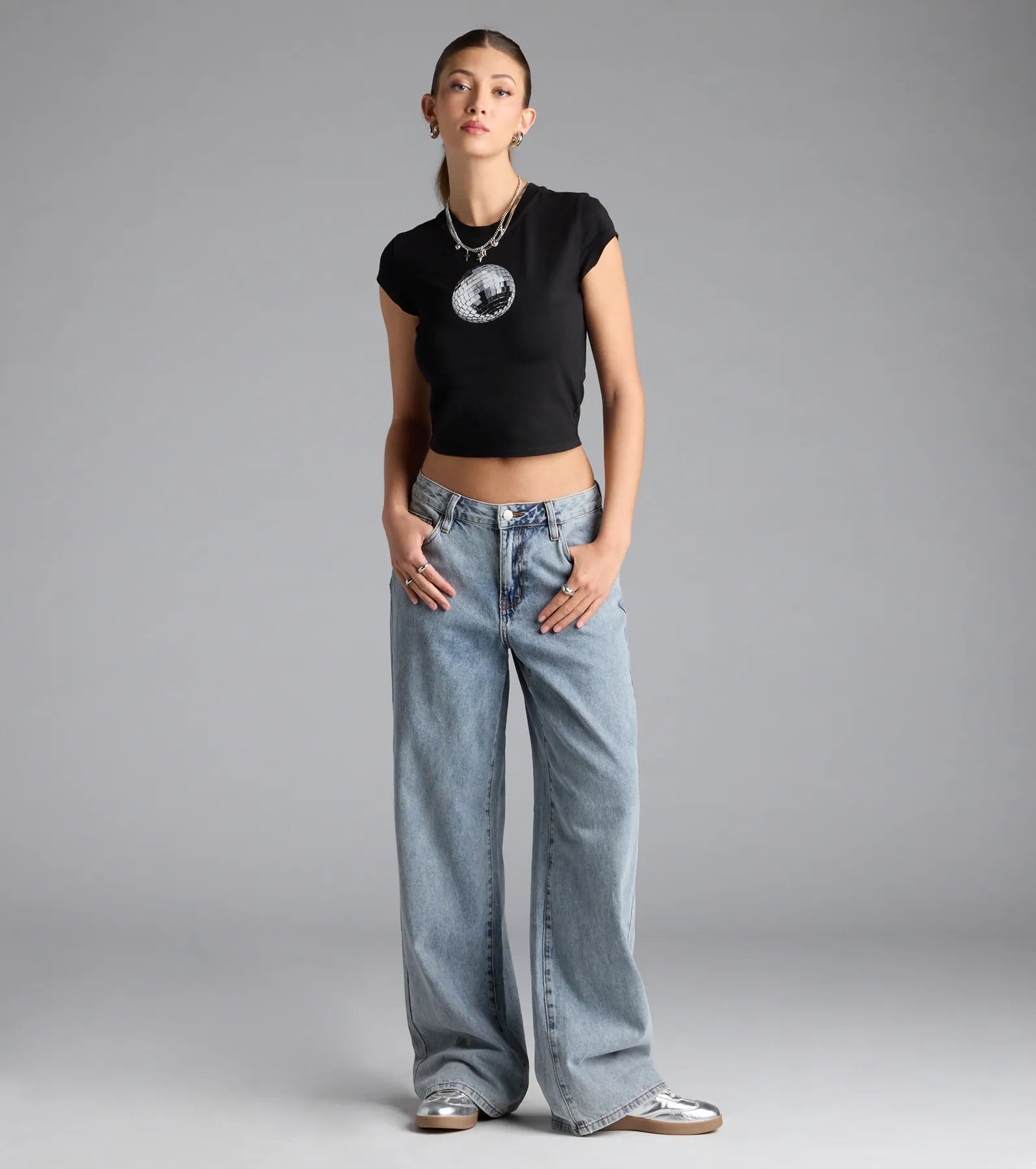 Disco Babe Crop Graphic Tee