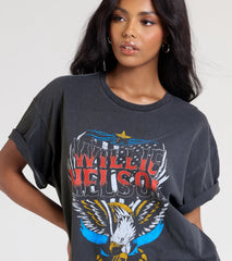 Willie Nelson Graphic Oversized Tee