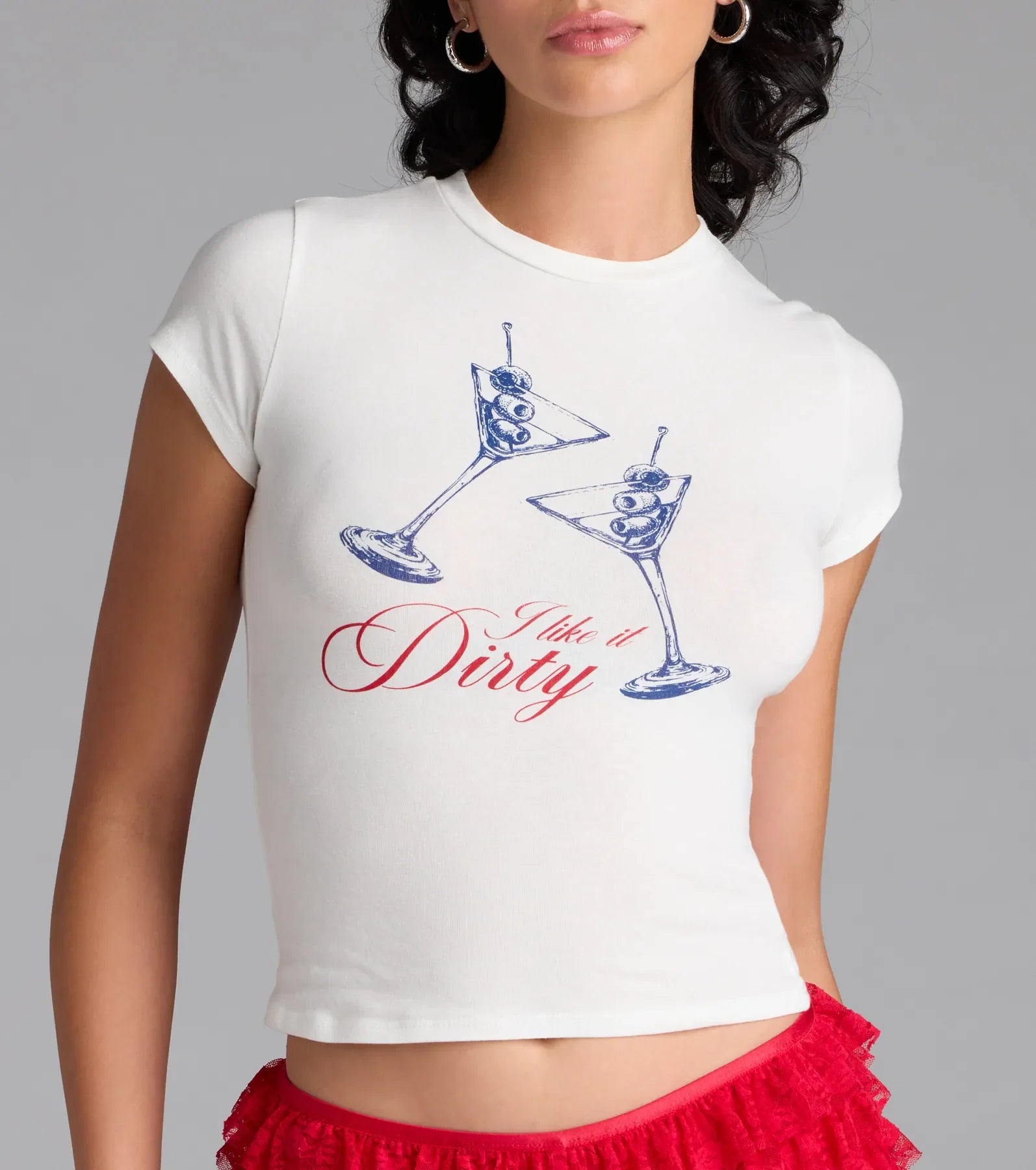 Dirty Martini Crop Graphic Tee