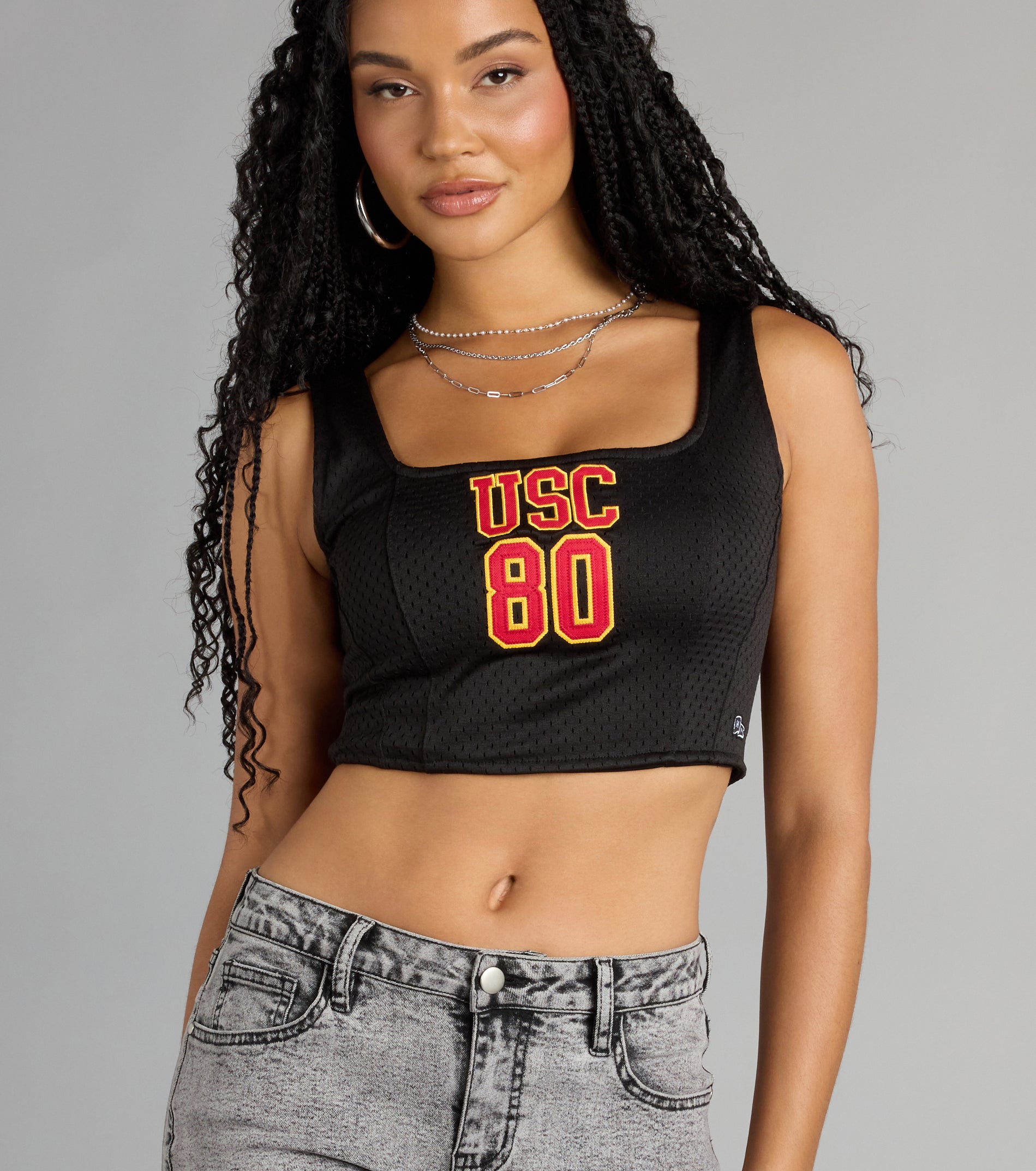 Game On Girl USC® Jersey Corset Crop Top