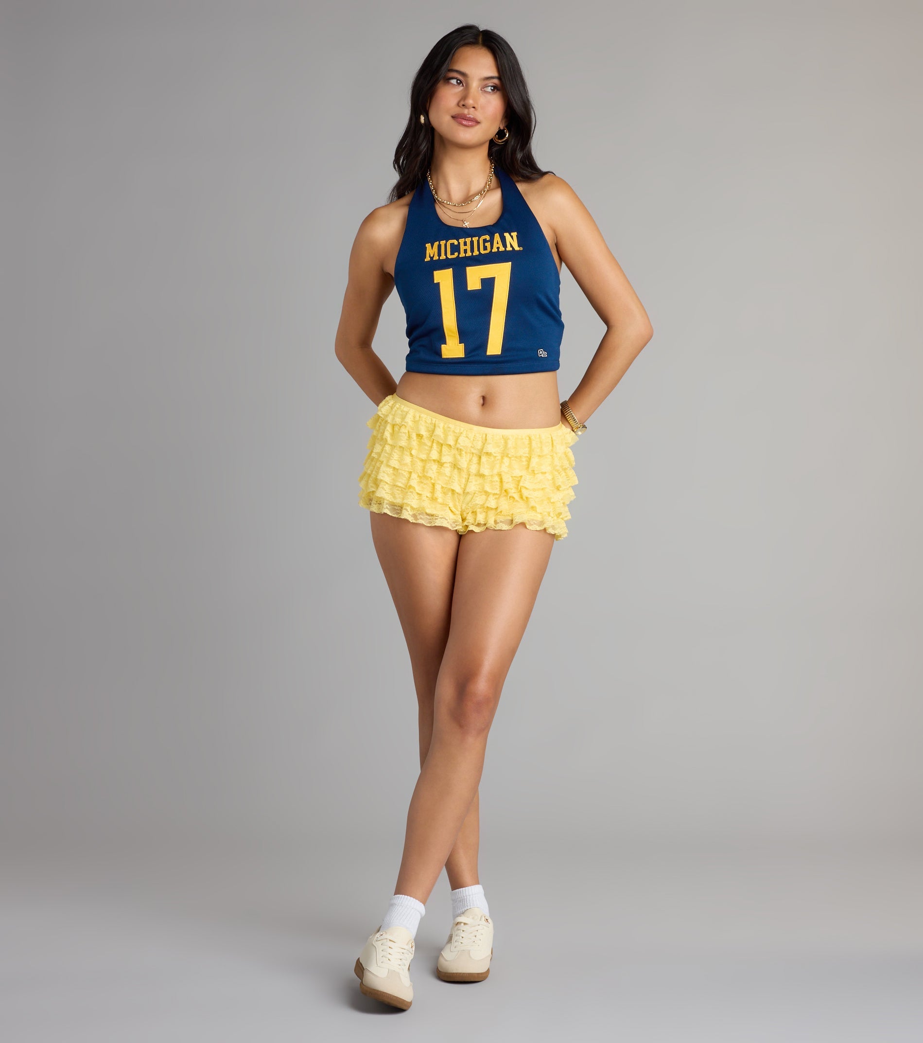 College Cutie Michigan® Jersey Halter Top