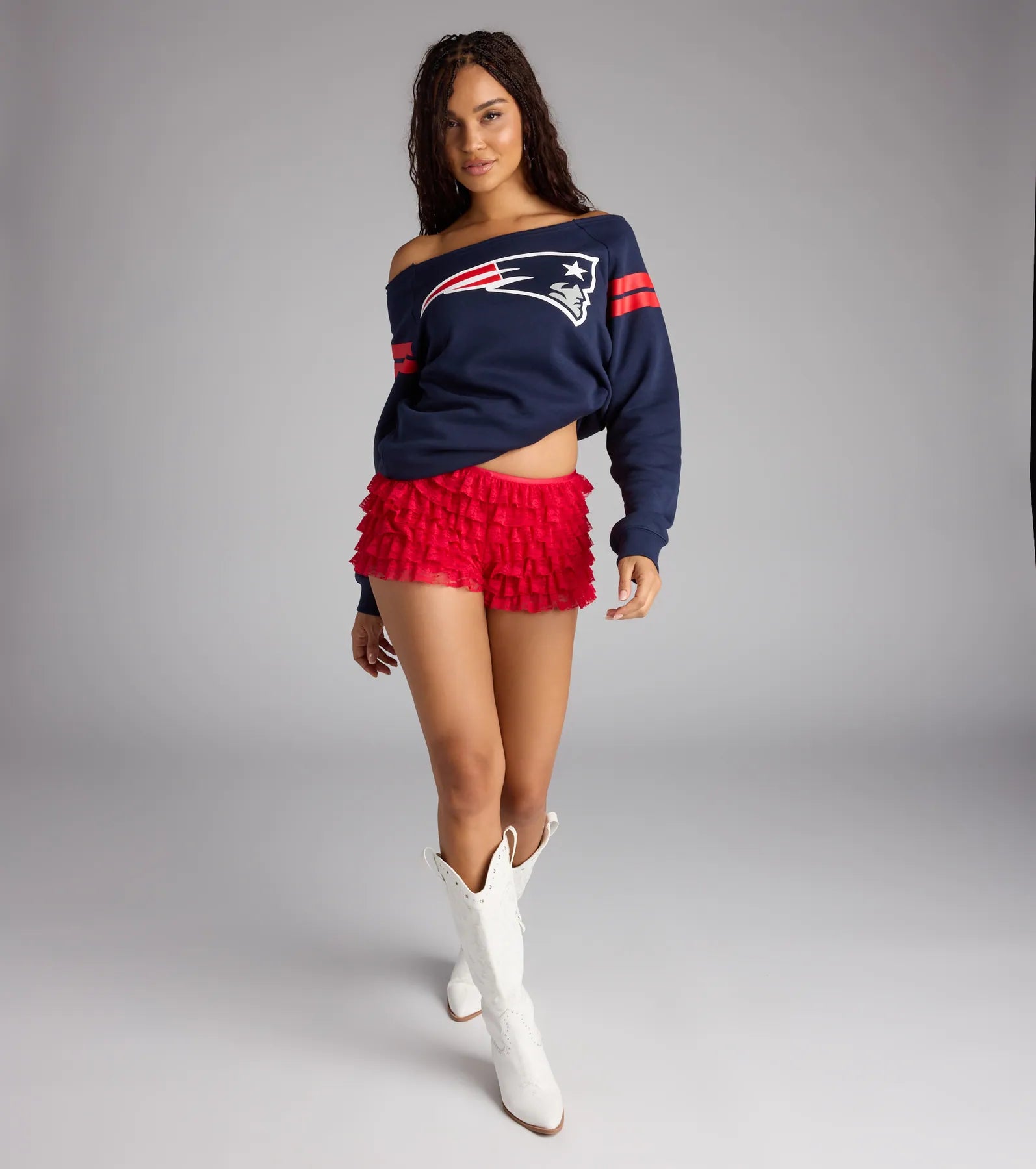 Ultra Game NFL New England Patriots Pull-Over Top