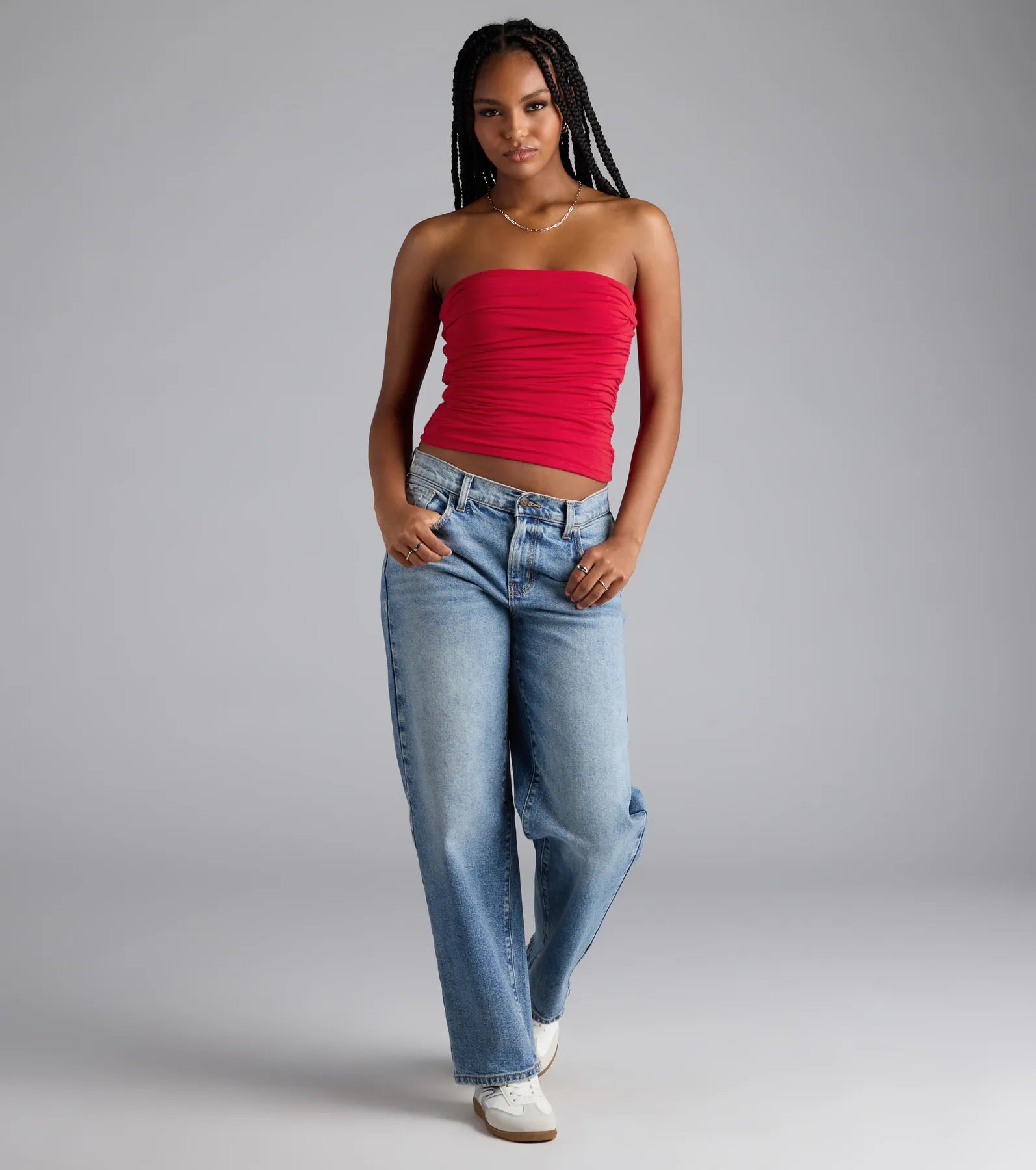 Cutest Vibe Ruched Knit Tube Top