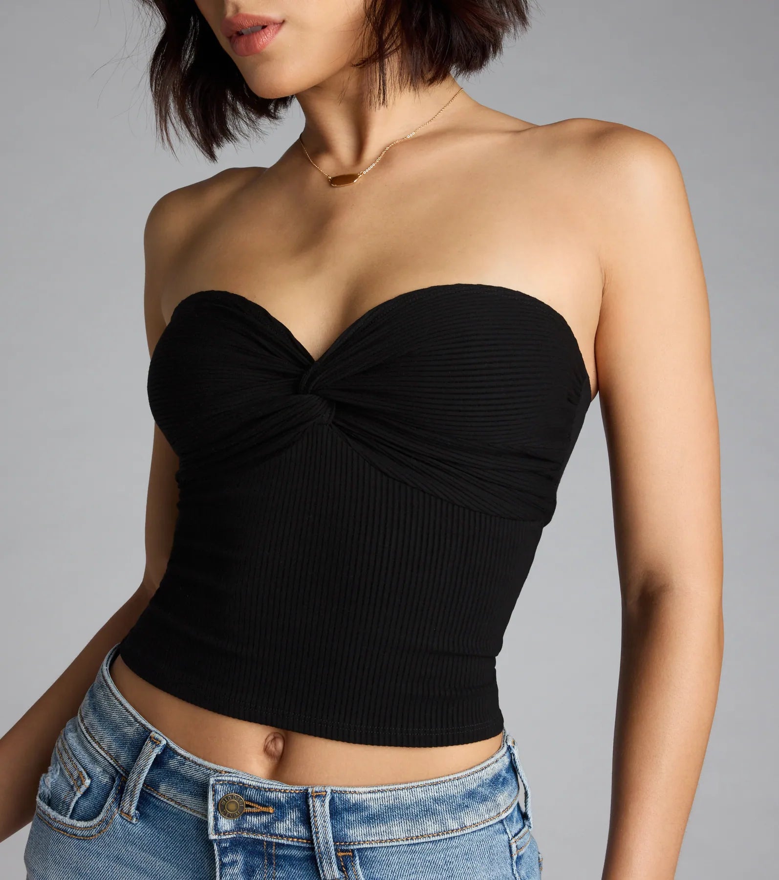 More To Come Twist Tube Crop Top
