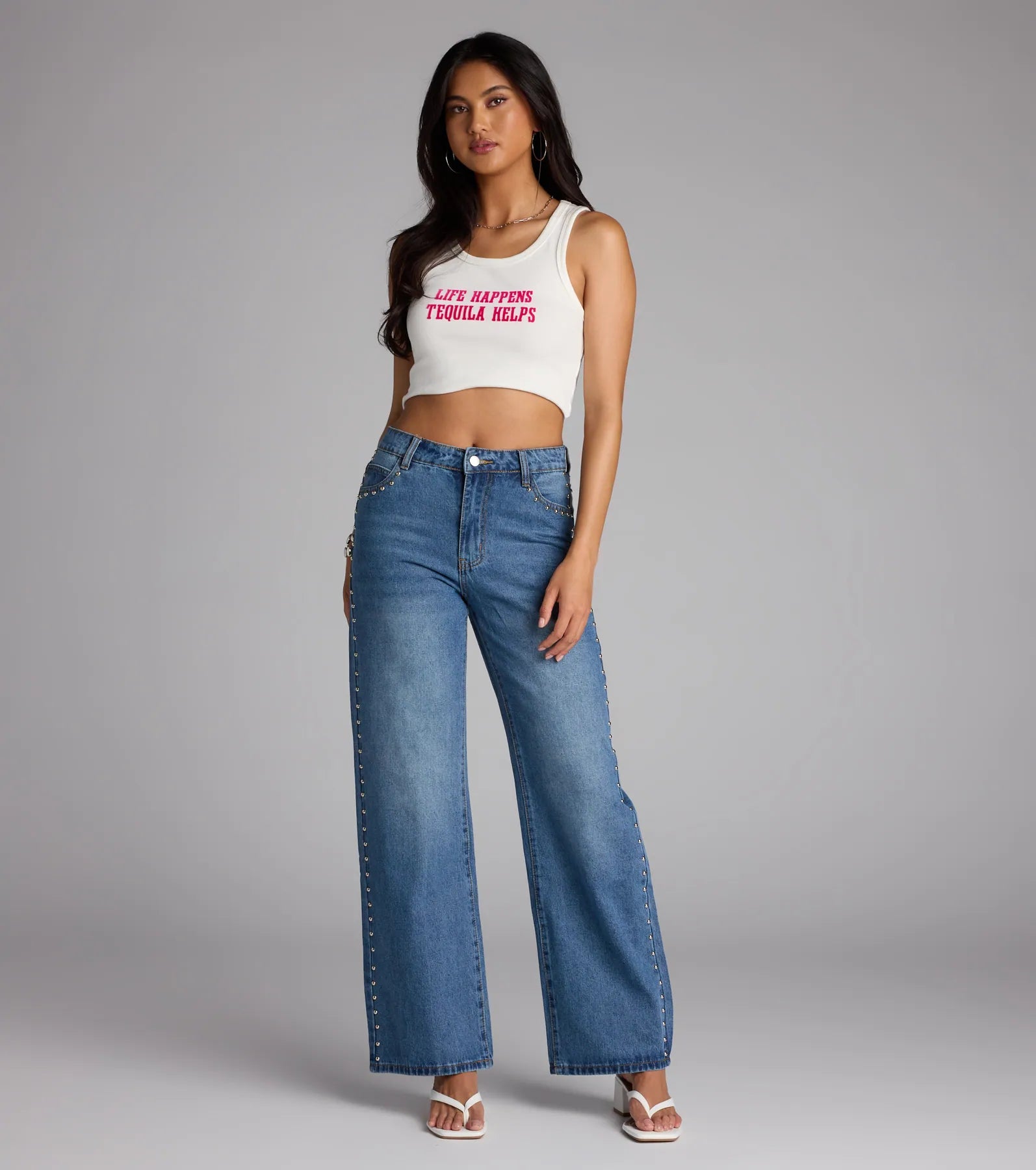 Tequila Made Me Do It Graphic Crop Top