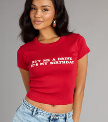 Buy Me A Drink Crop Graphic Tee