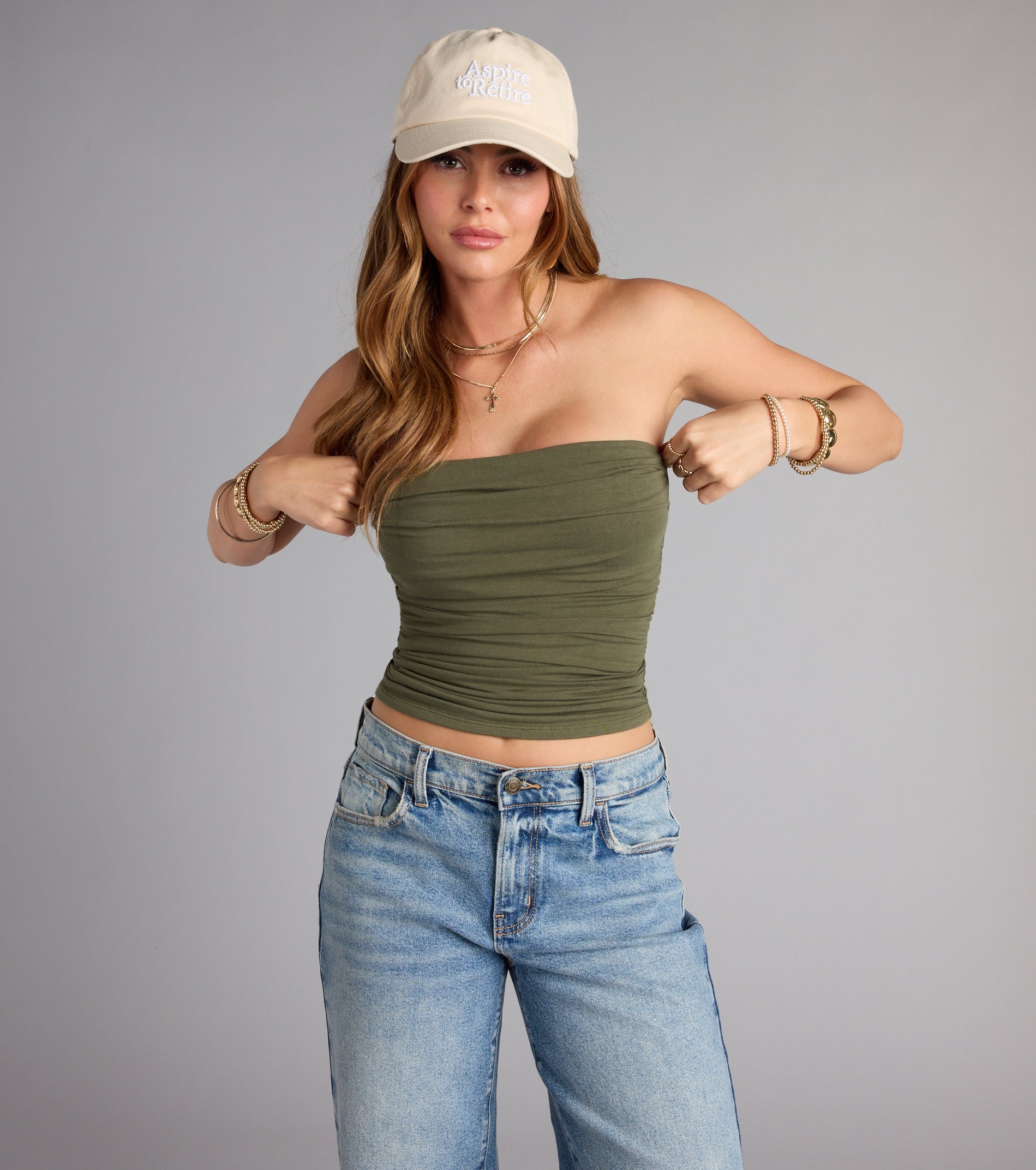 Cutest Vibe Ruched Knit Tube Top
